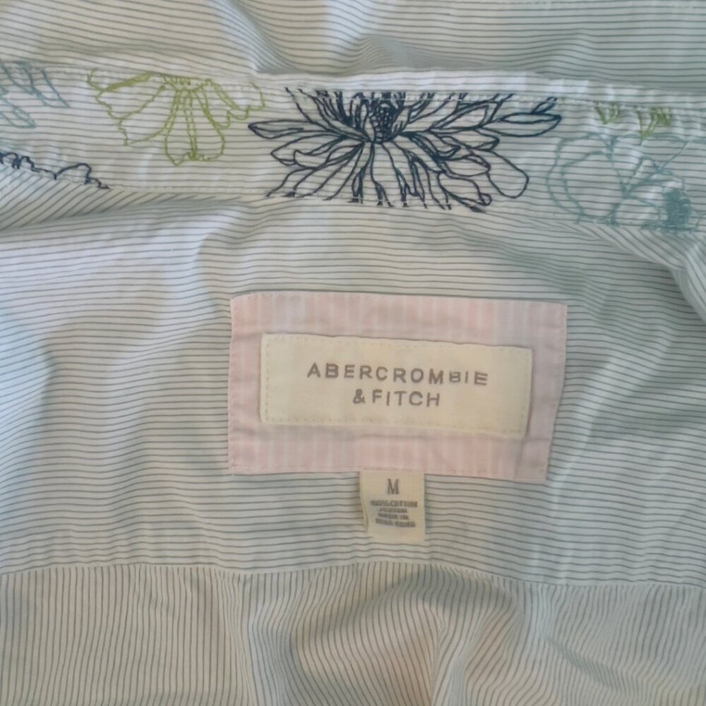 VNTG Abercrombie & Fitch Teal Green Plaid Slim Fit Button-Up – Size M